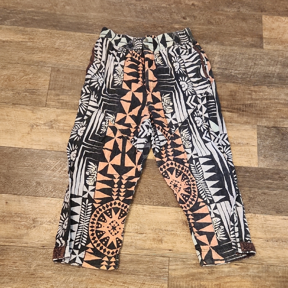 Free People Movement Flipside Printed Pants In Black Combo